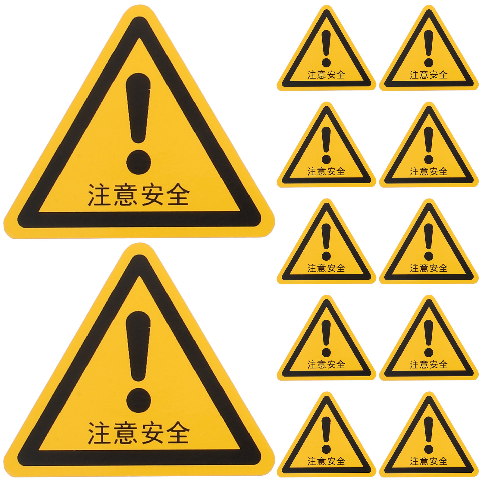 Heavy Equipment Sign - 24枚入り、工場用警告ステッカー、安全警告表示、耐久性に優れたPVC製、倉庫設備や機械用の注意喚起表示。