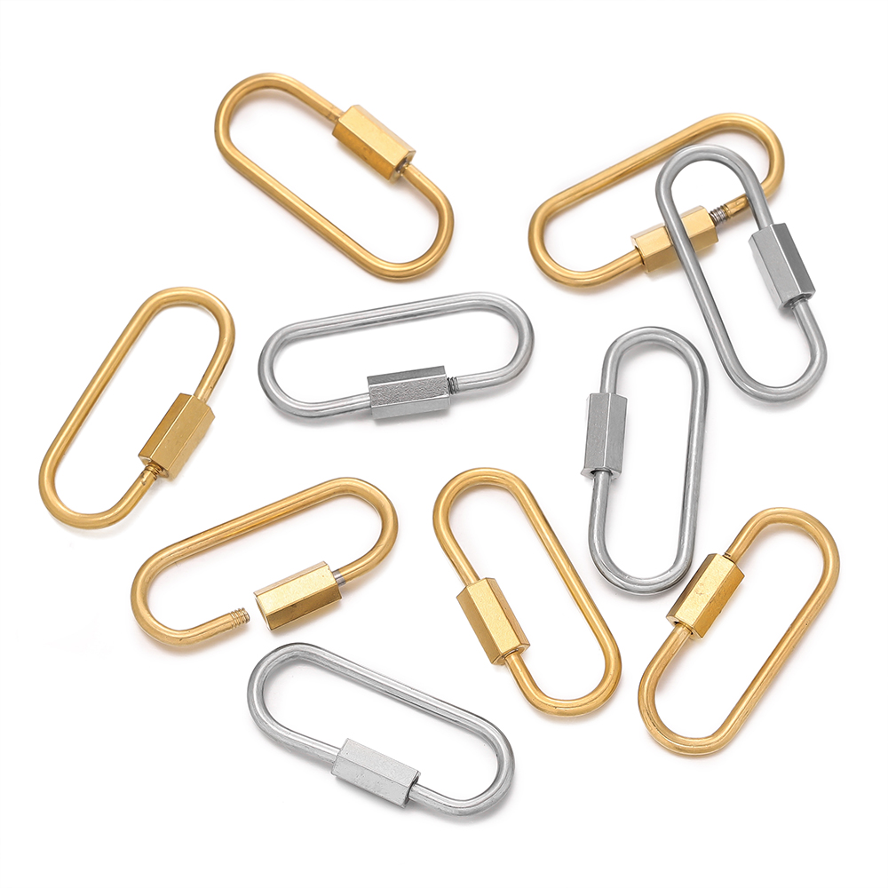 Heavy Equipment Supplies - ステンレス製カラビナ,クイックリンクリング,頑丈,Dロック修理,ペットキーホルダー,屋外旅行用品,アクセサリー,5個