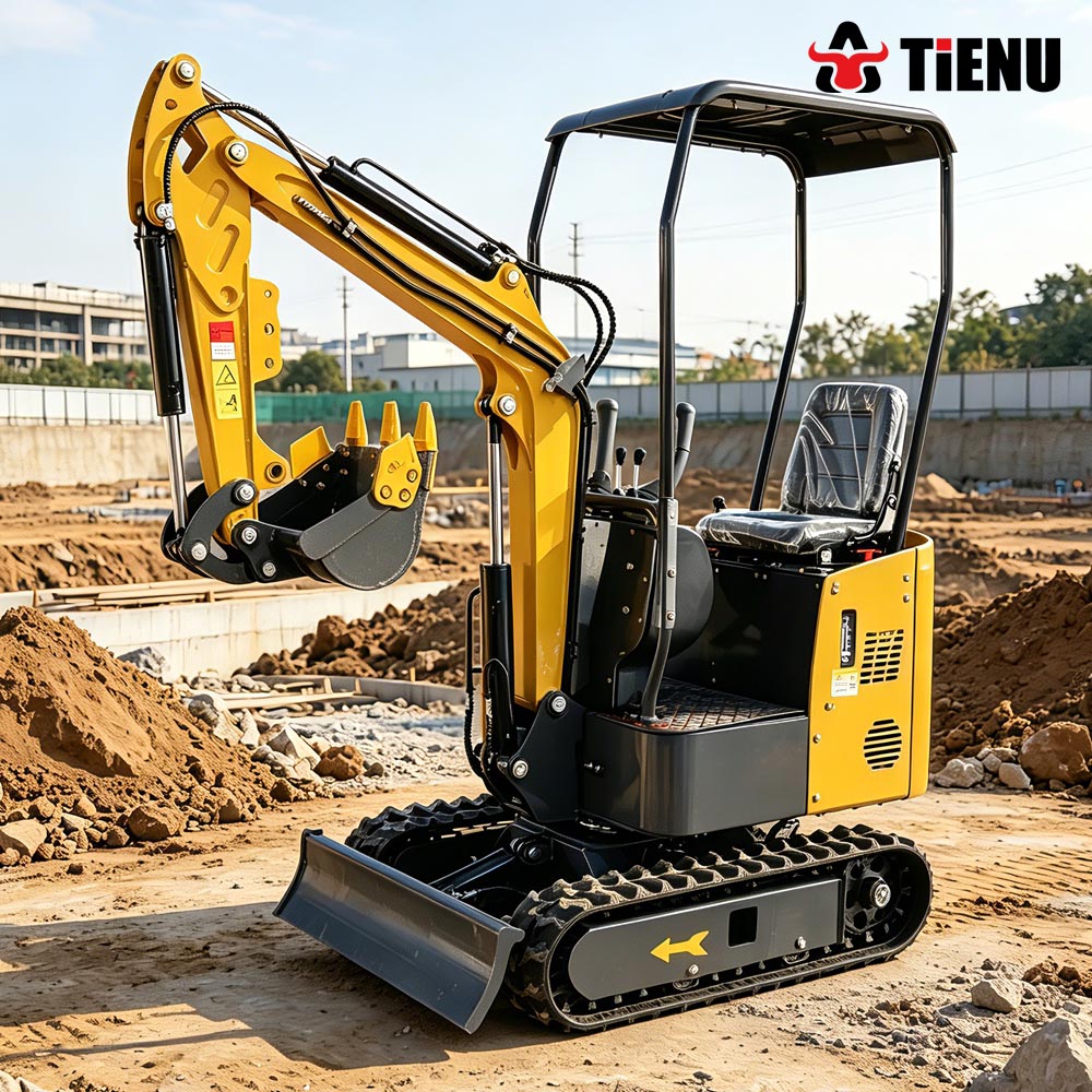小型クローラ式バックホウショベル。CE認証取得済み。土木機械 - Tractor Backhoe のレビューと価格