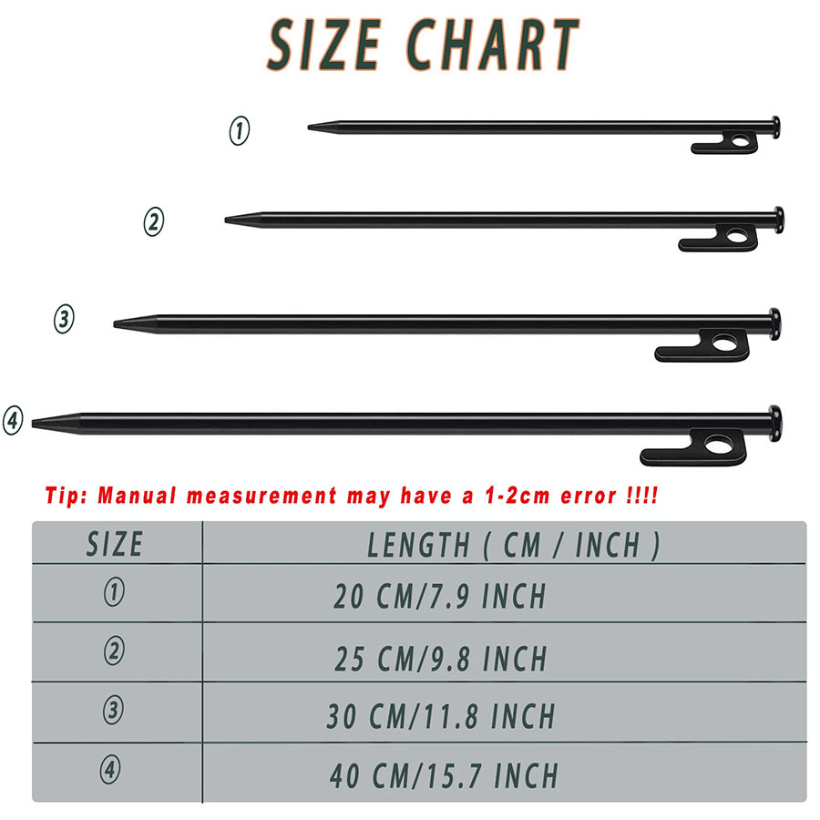 キャンプ用テントペグ、グラウンドネイル、ペグ、ハイキング、キ - Heavy Equipment Supplies のレビューと価格