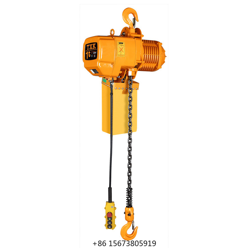 中国製卸売TXK単速1トンフック式電動チェーンホイストリフテ - Electric Chain Hoist のレビューと価格